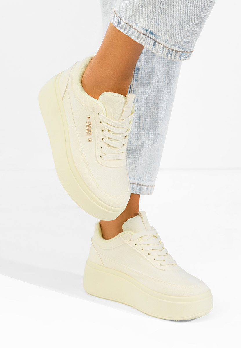 Żółte sneakersy na platformie Misheya