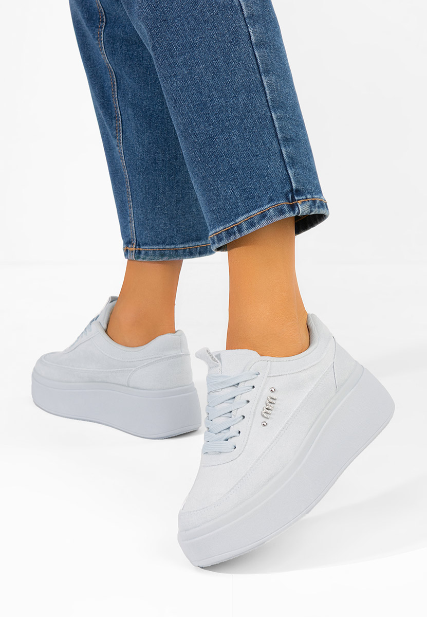 Niebieskie sneakersy na platformie Misheya