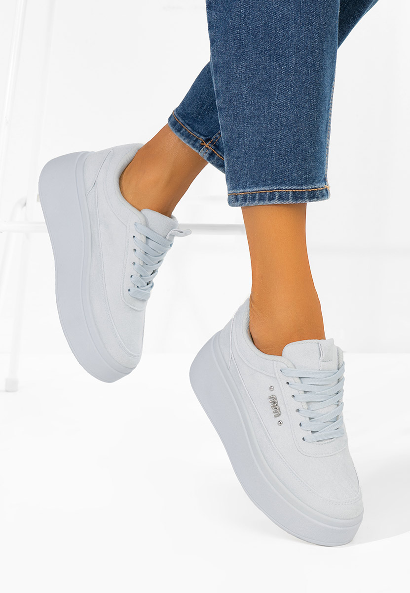 Niebieskie sneakersy na platformie Misheya