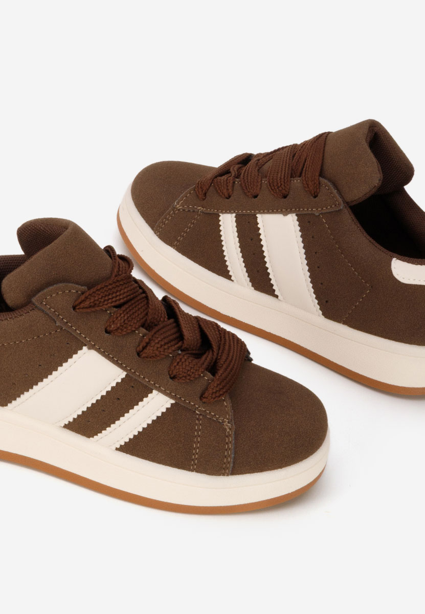 Brązowe sneakersy dla dzieci Selimia