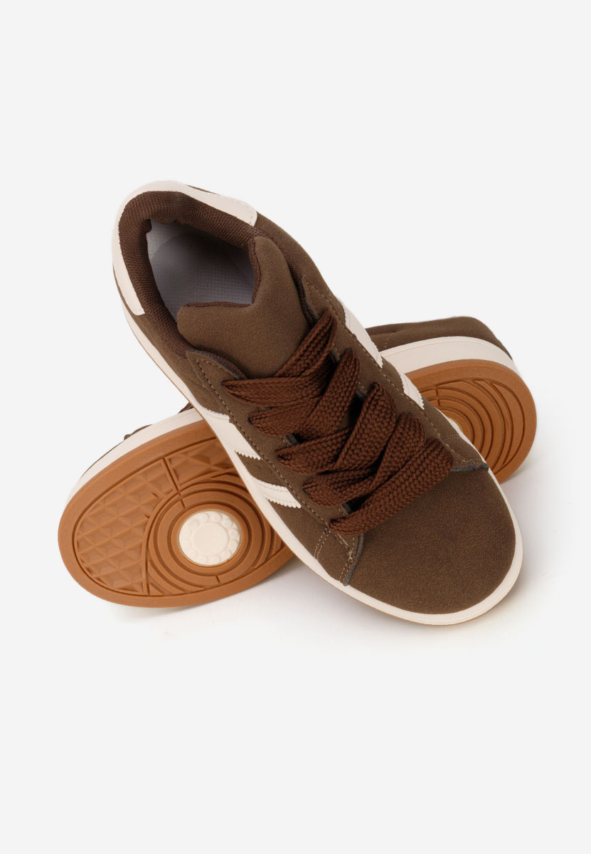 Brązowe sneakersy dla dzieci Selimia