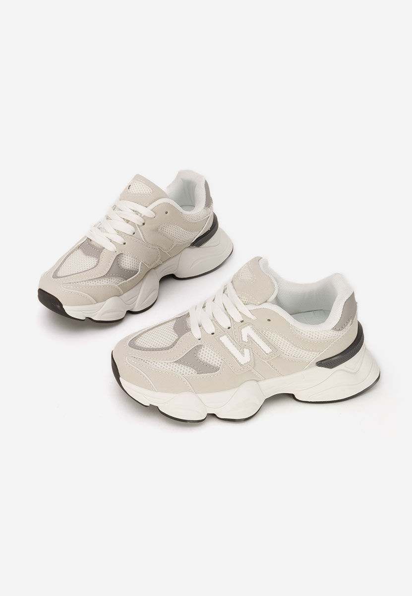 Beżowe sneakersy dla dzieci Nebeya