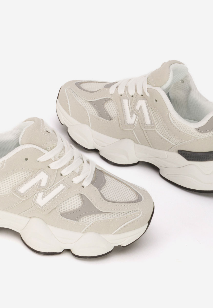 Beżowe sneakersy dla dzieci Nebeya