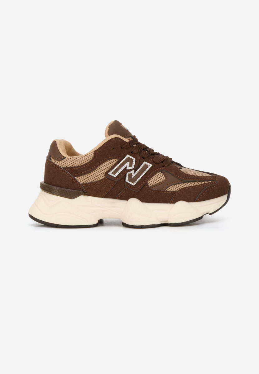Brązowe sneakersy dla dzieci Nebeya