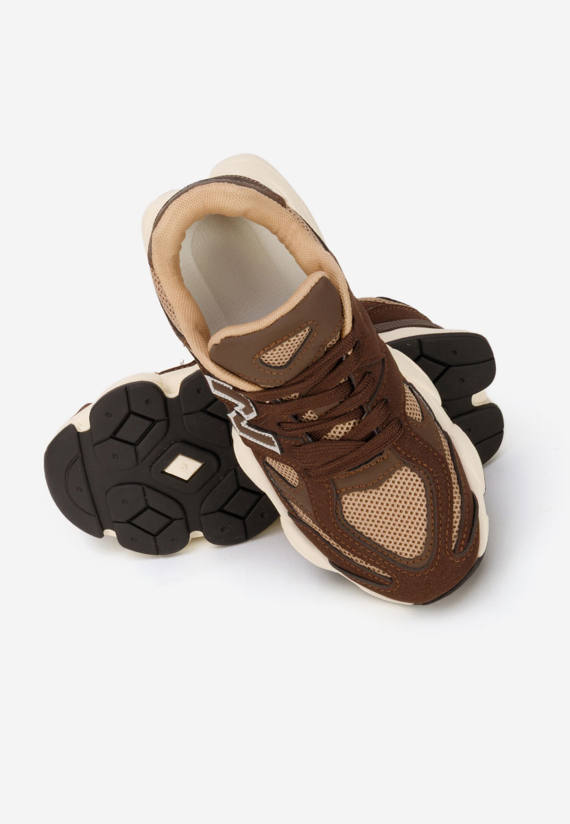 Brązowe sneakersy dla dzieci Nebeya