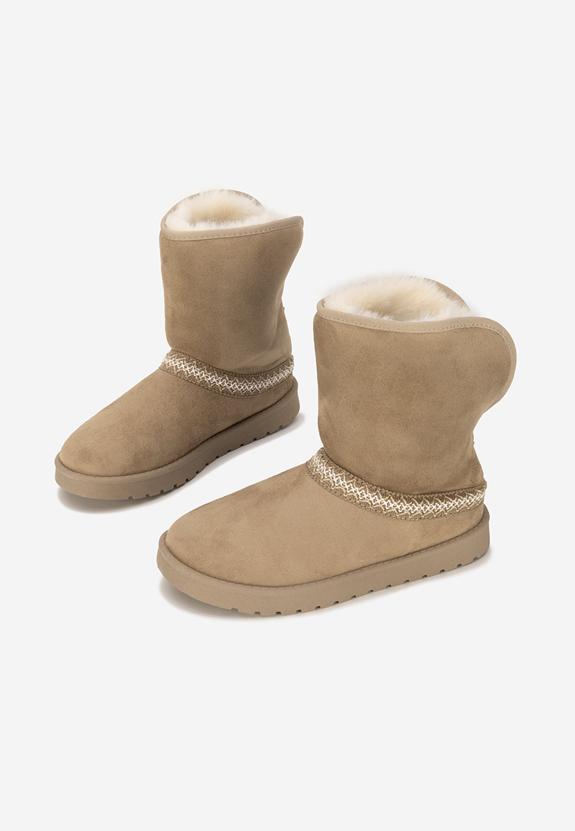 Khaki śniegowce damskie Alura