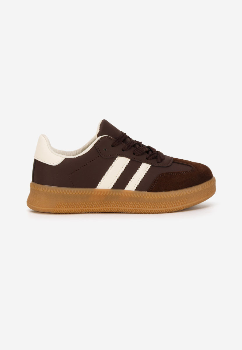 Brązowe sneakersy dla dzieci Cassiane