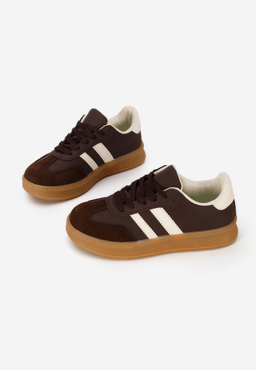 Brązowe sneakersy dla dzieci Cassiane