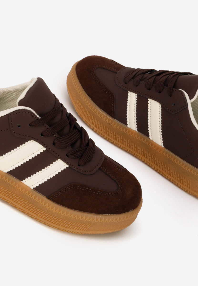Brązowe sneakersy dla dzieci Cassiane