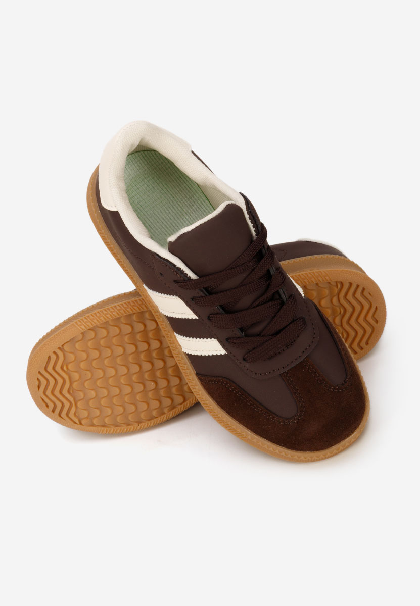 Brązowe sneakersy dla dzieci Cassiane