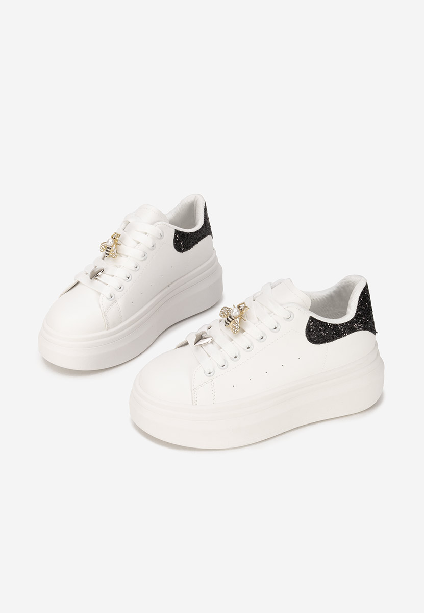 Białe sneakersy na platformie Medelia V4