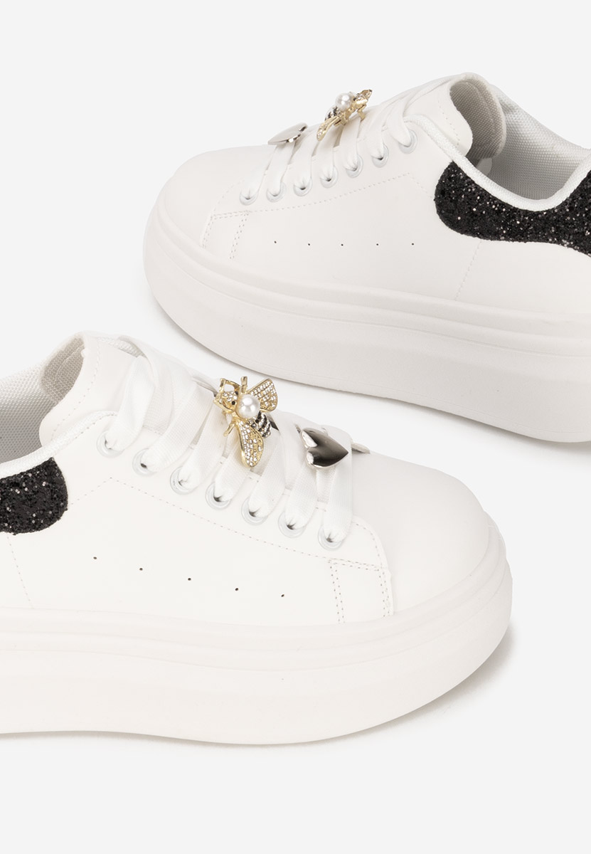 Białe sneakersy na platformie Medelia V4