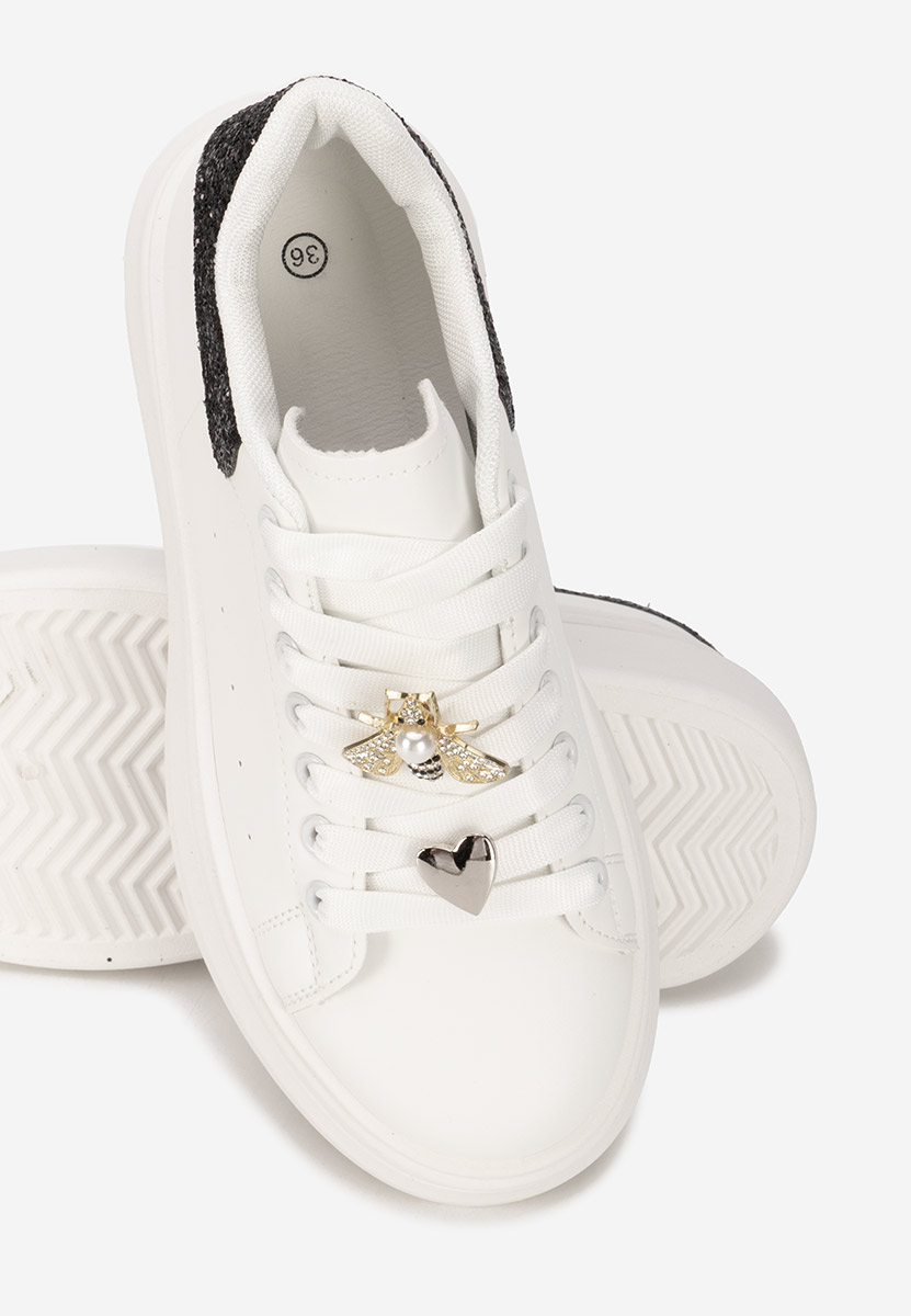 Białe sneakersy na platformie Medelia V4