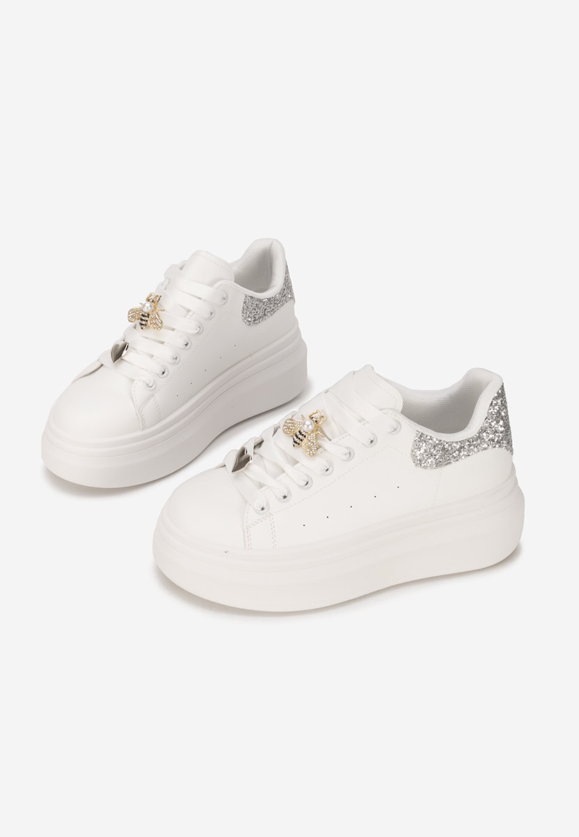 Białe sneakersy na platformie Medelia V3