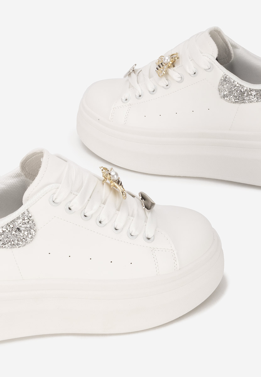 Białe sneakersy na platformie Medelia V3