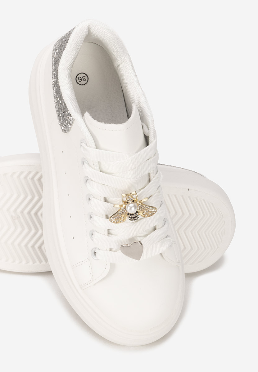 Białe sneakersy na platformie Medelia V3