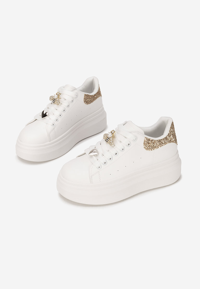 Białe sneakersy na platformie Medelia V2