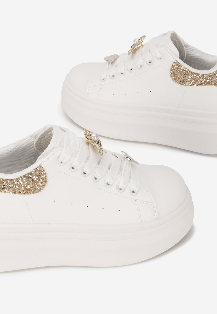Białe sneakersy na platformie Medelia V2
