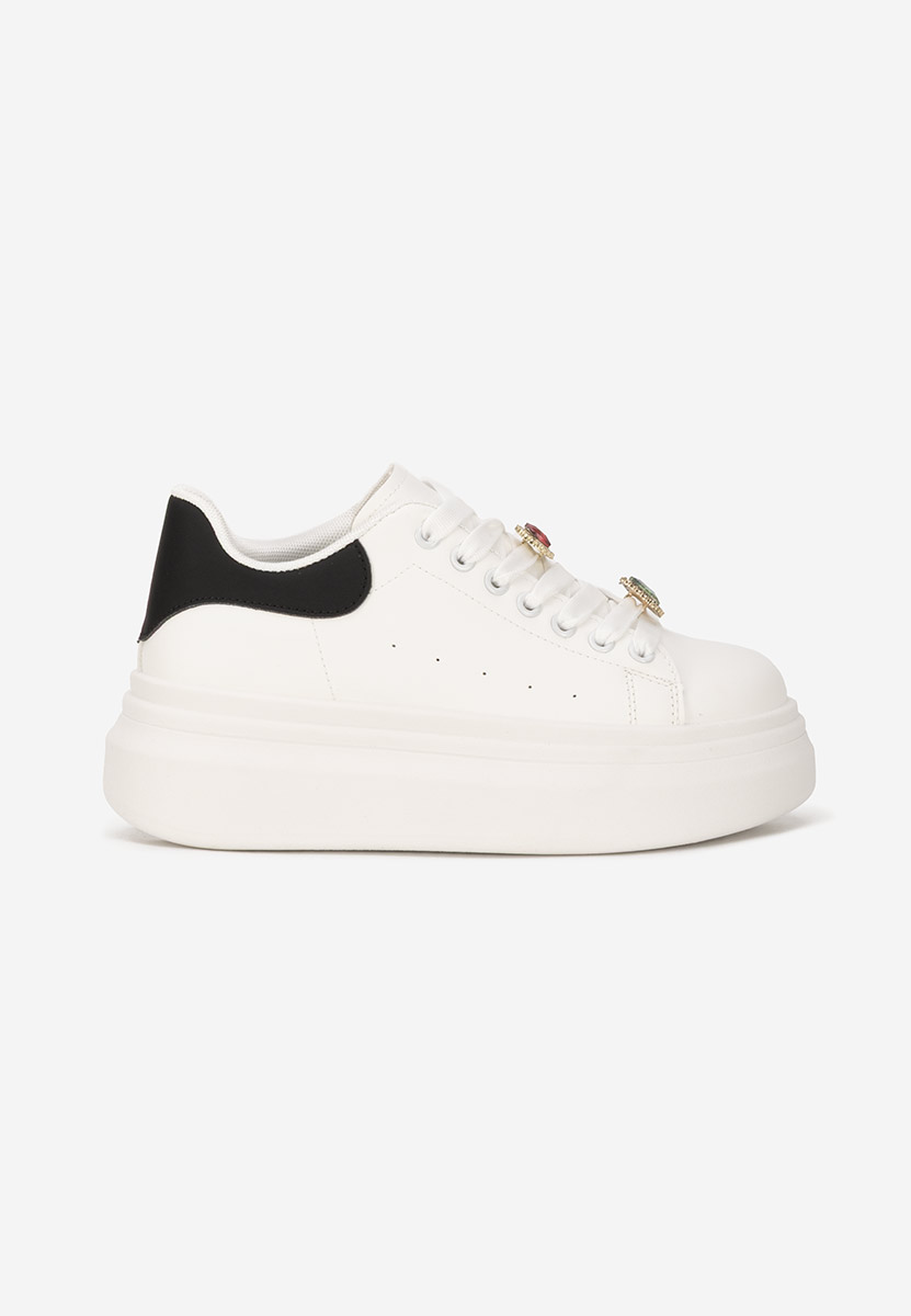 Białe sneakersy na platformie Delaina V4