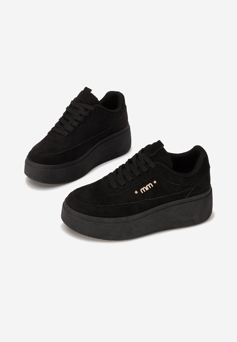 Czarne sneakersy na platformie Misheya
