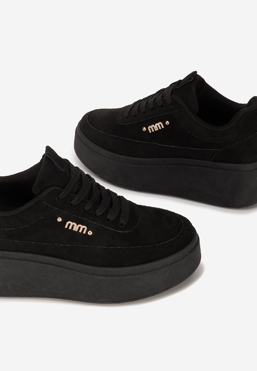 Czarne sneakersy na platformie Misheya