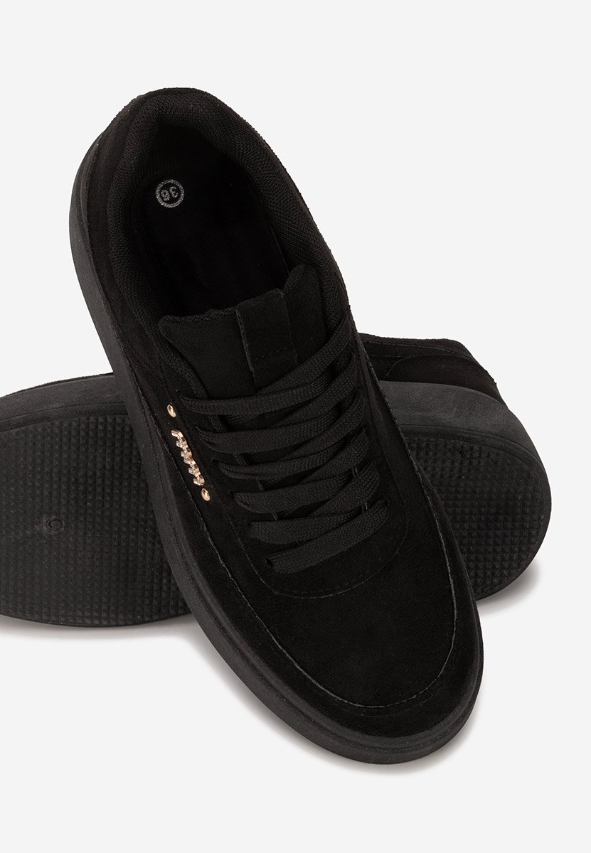 Czarne sneakersy na platformie Misheya