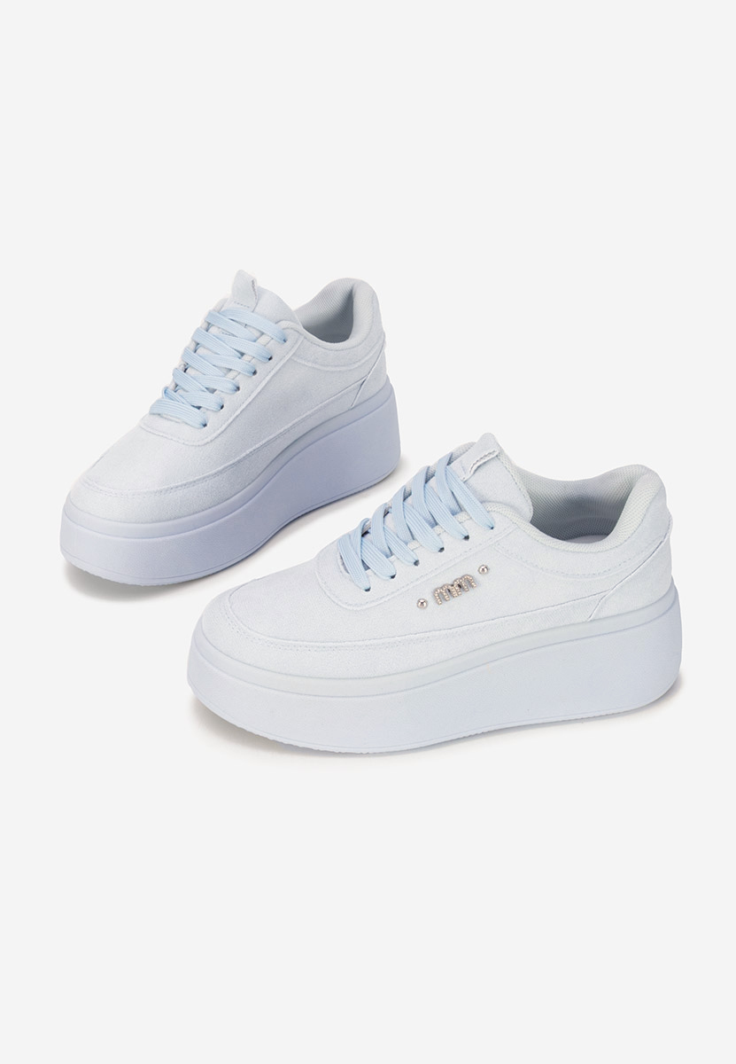 Niebieskie sneakersy na platformie Misheya