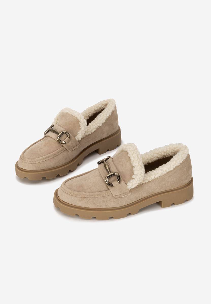 Khaki mokasyny damskie Amiona