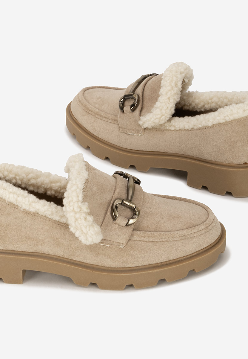 Khaki mokasyny damskie Amiona