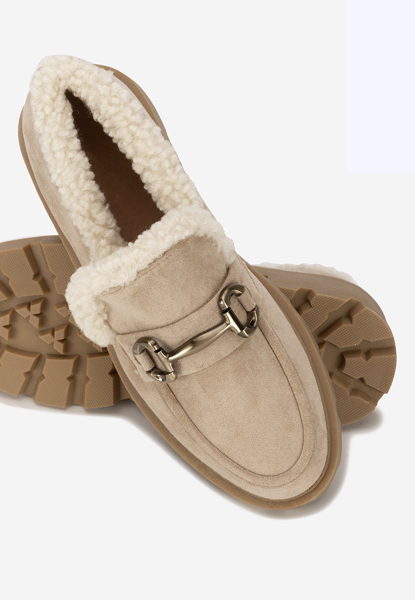 Khaki mokasyny damskie Amiona