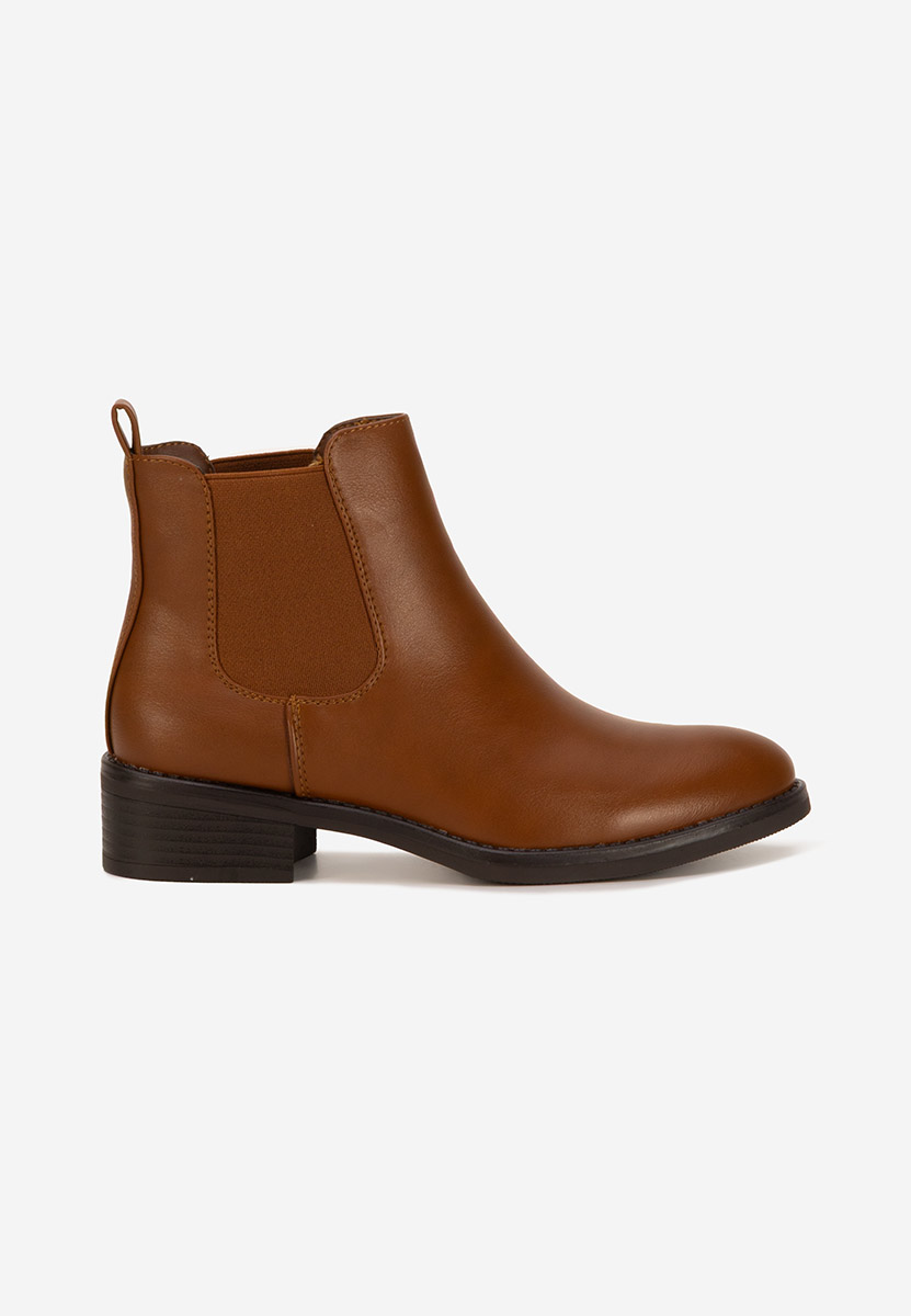 Camelowe botki chelsea Sellema