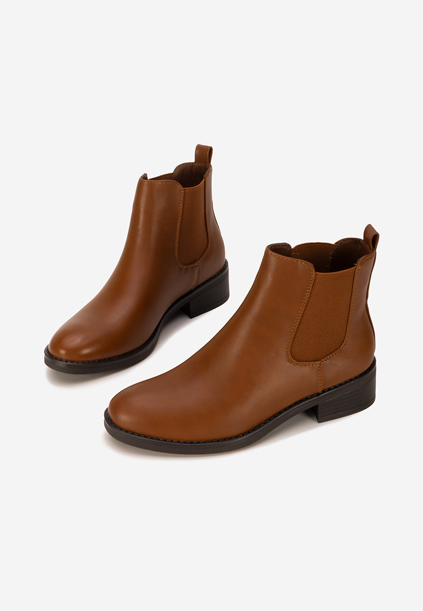 Camelowe botki chelsea Sellema