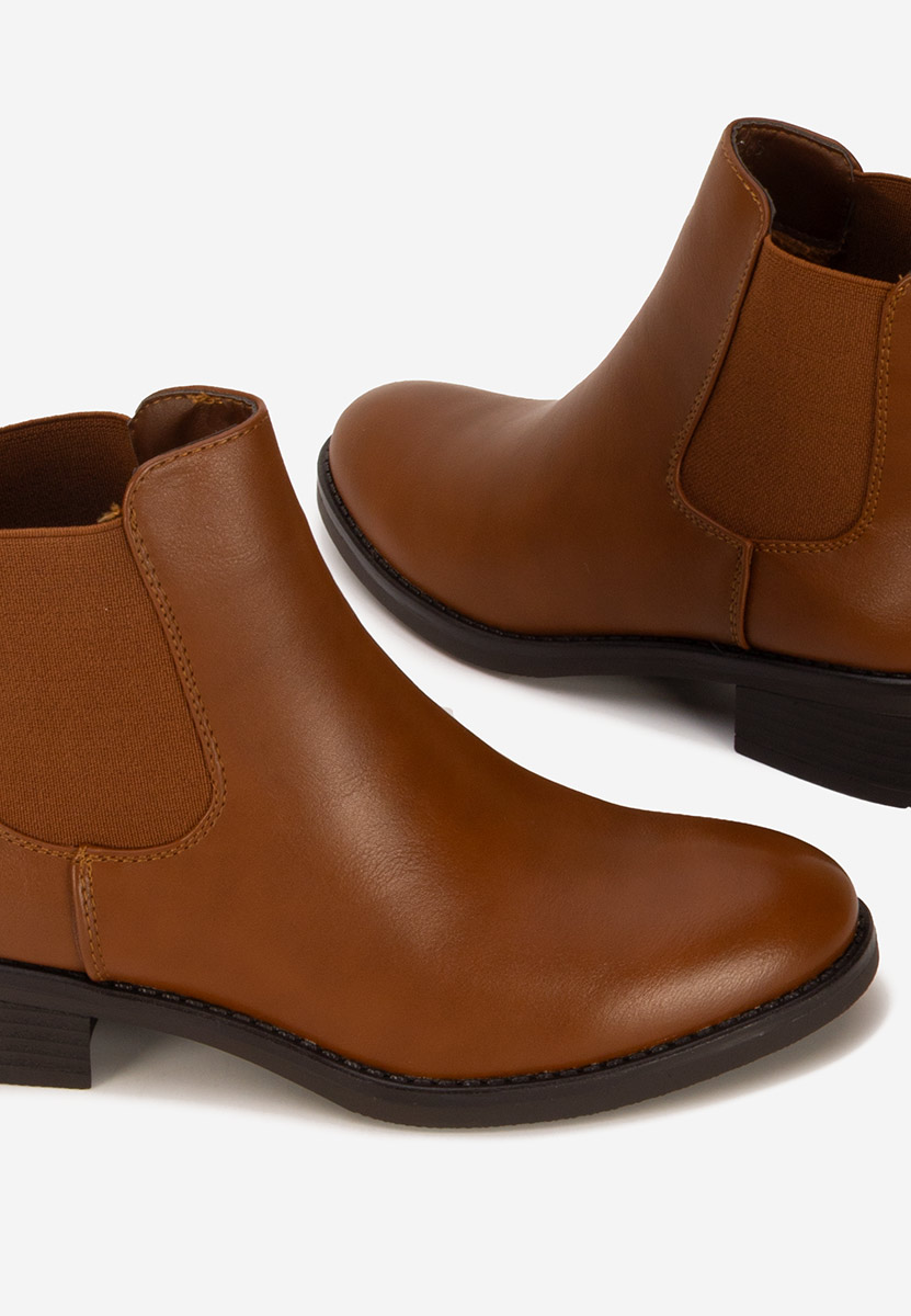 Camelowe botki chelsea Sellema