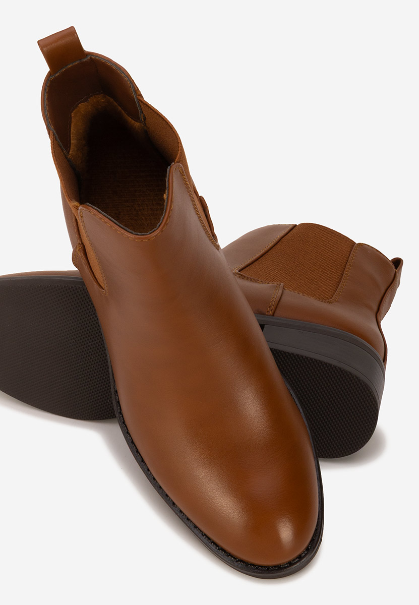 Camelowe botki chelsea Sellema