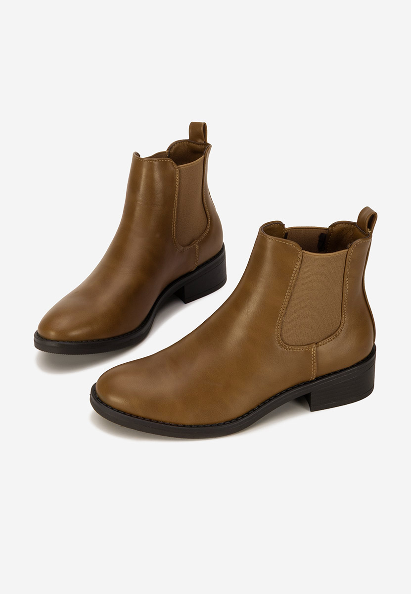 Khaki botki chelsea Sellema