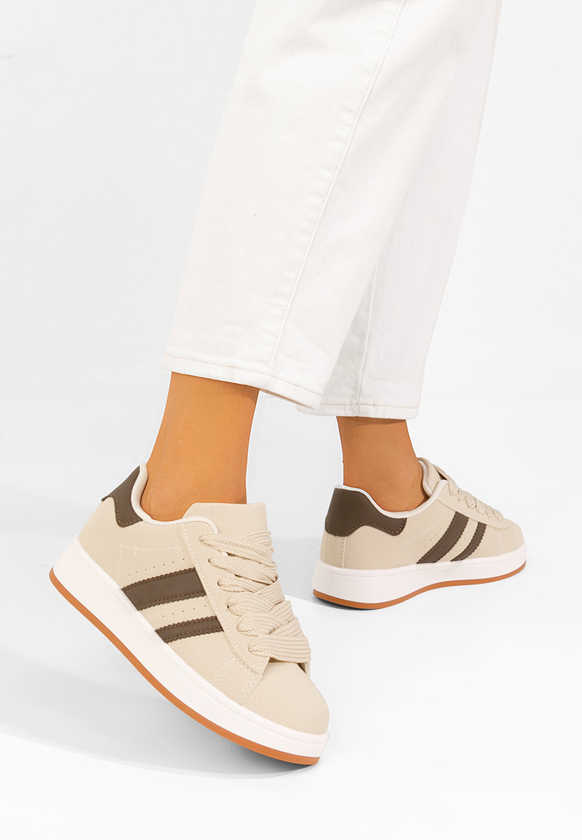 Beżowe sneakersy damskie Antoneta V2