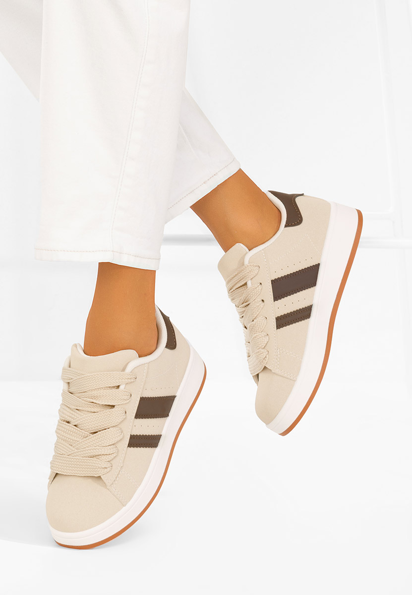 Beżowe sneakersy damskie Antoneta V2