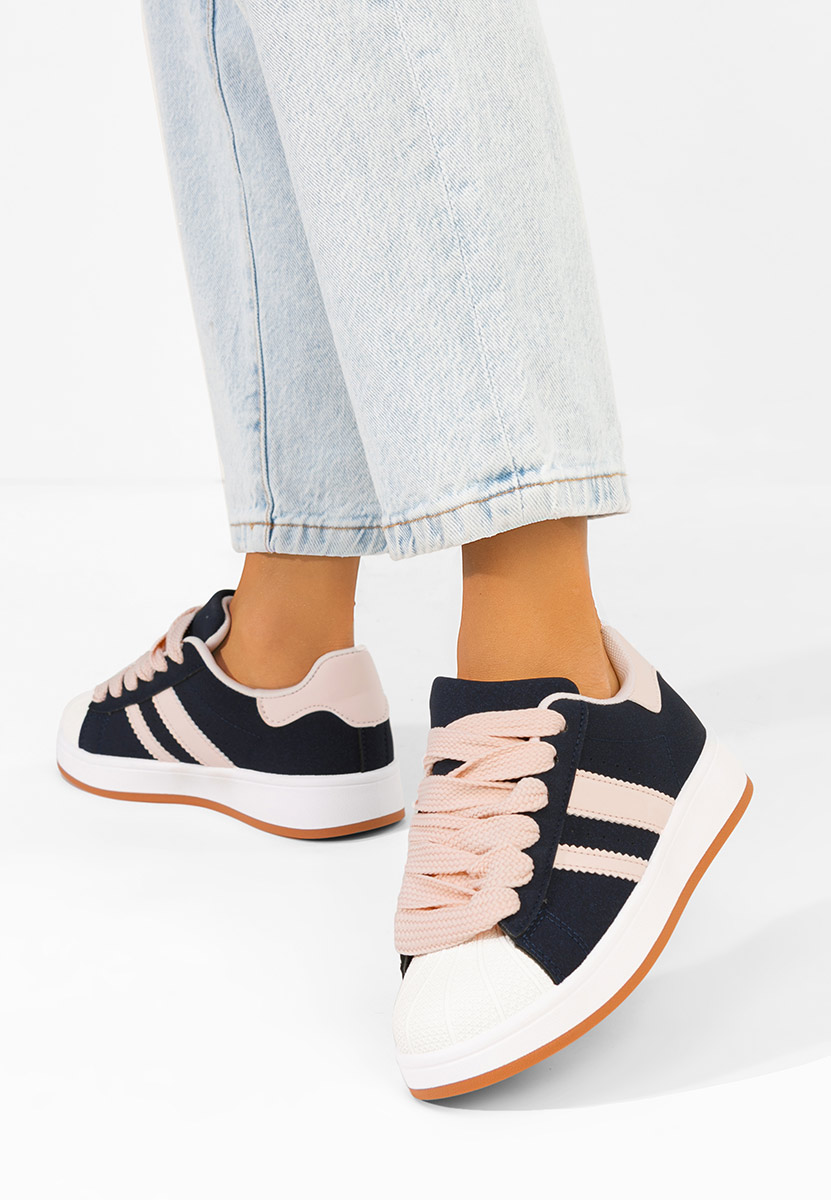 Granatowe sneakersy damskie Fiorenza