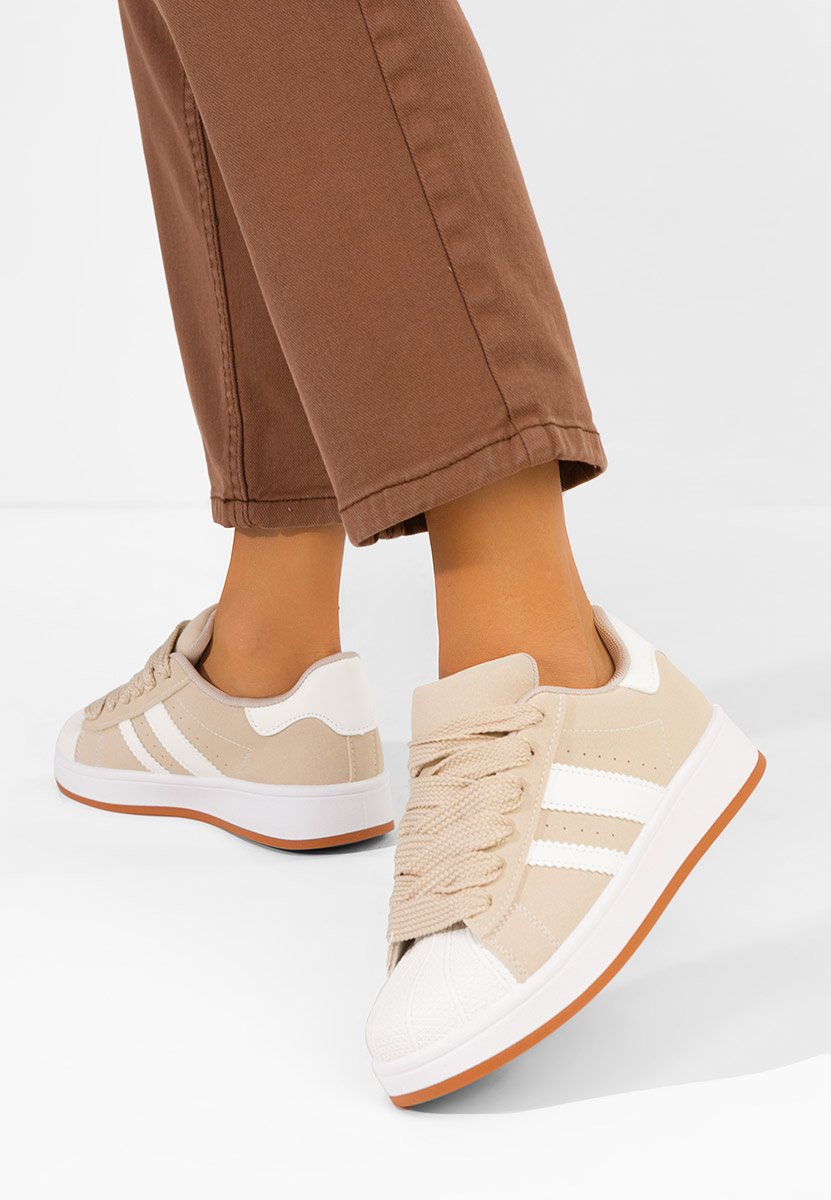 Beżowe sneakersy damskie Fiorenza