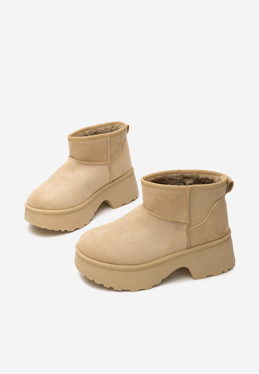 Khaki botki damskie ocieplane Tarnia