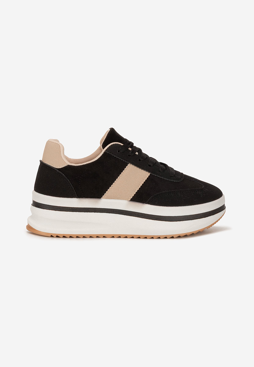 Czarne sneakersy na platformie Zashia