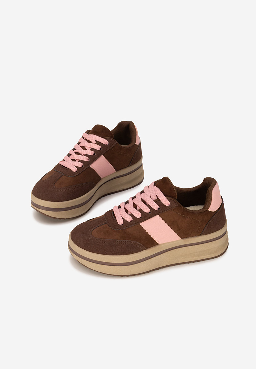 Brązowe sneakersy na platformie Zashia V2