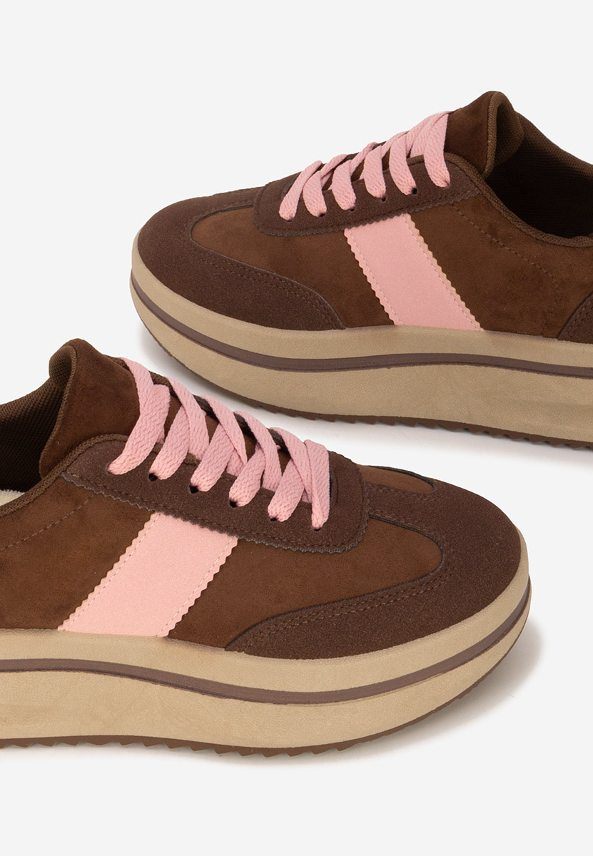 Brązowe sneakersy na platformie Zashia V2