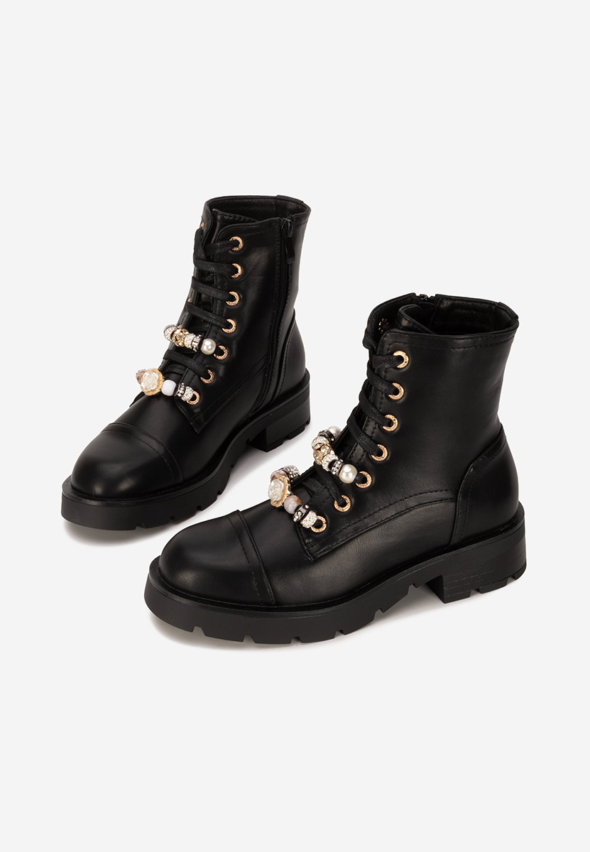 Czarne workery damskie Anadeia