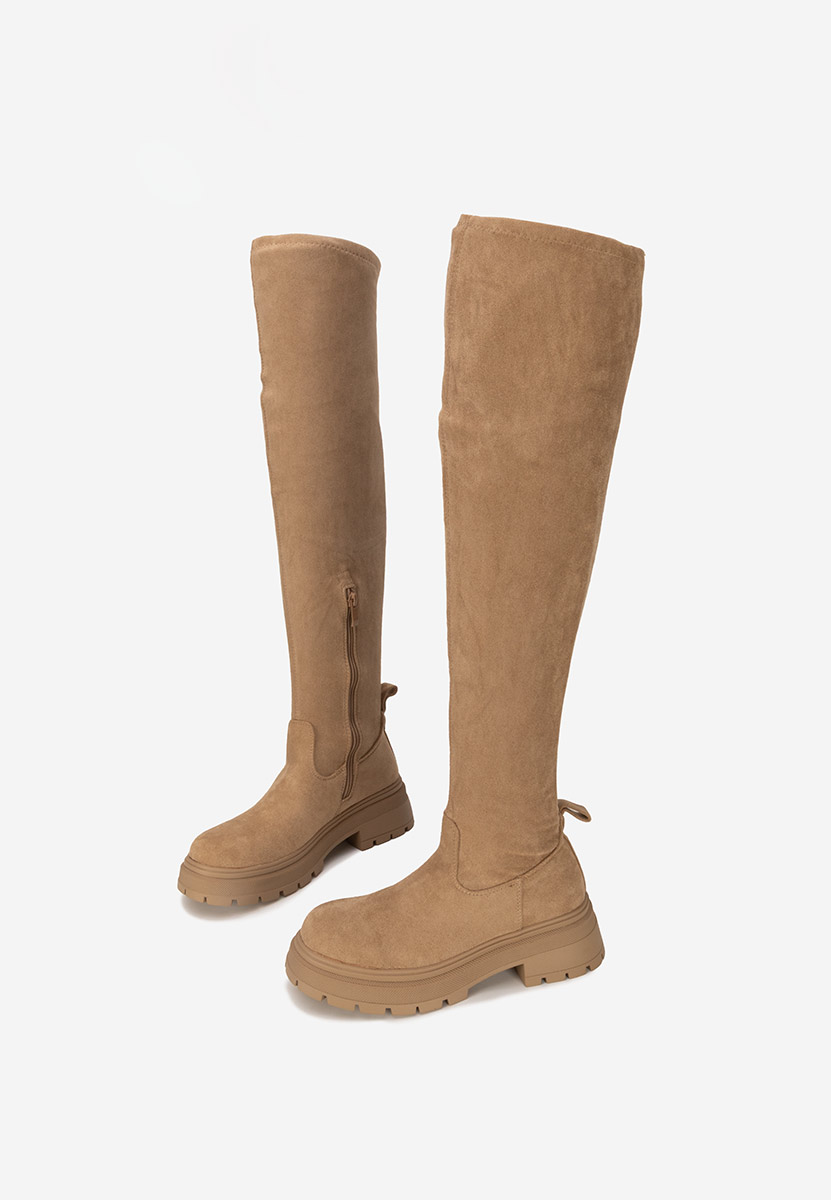 Khaki kozaki do kolan Sirielia
