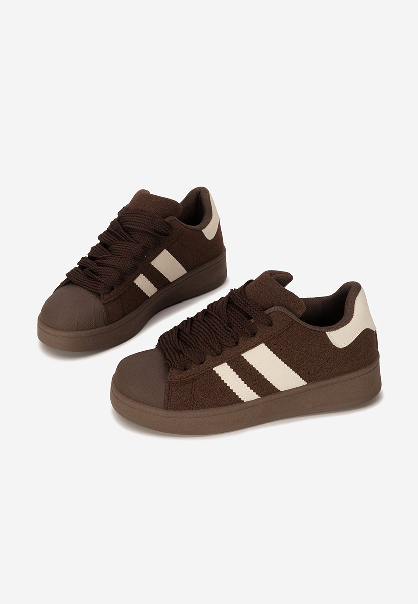 Brązowe sneakersy damskie Fiorenza