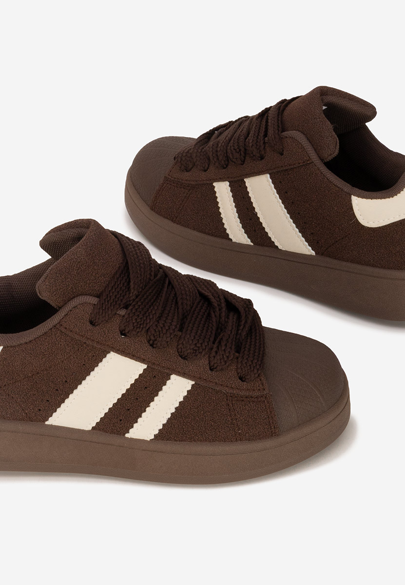 Brązowe sneakersy damskie Fiorenza