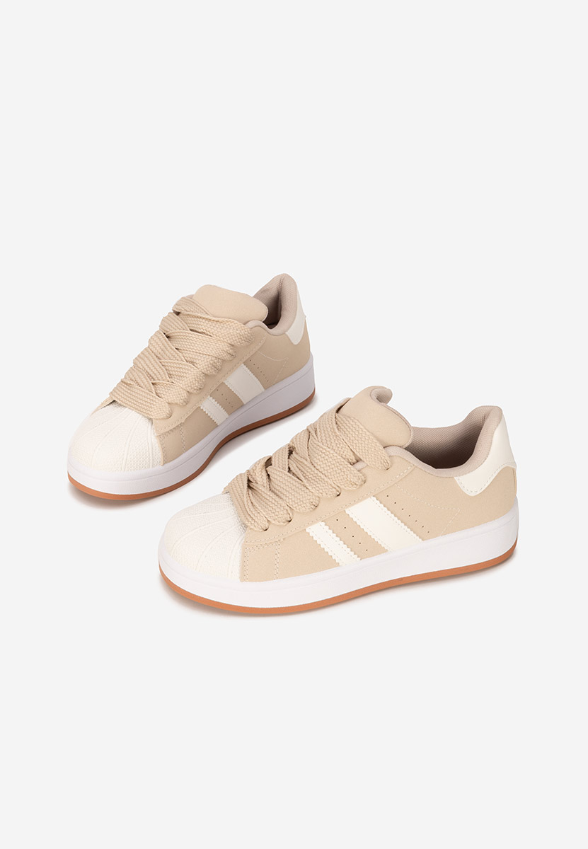 Beżowe sneakersy damskie Fiorenza