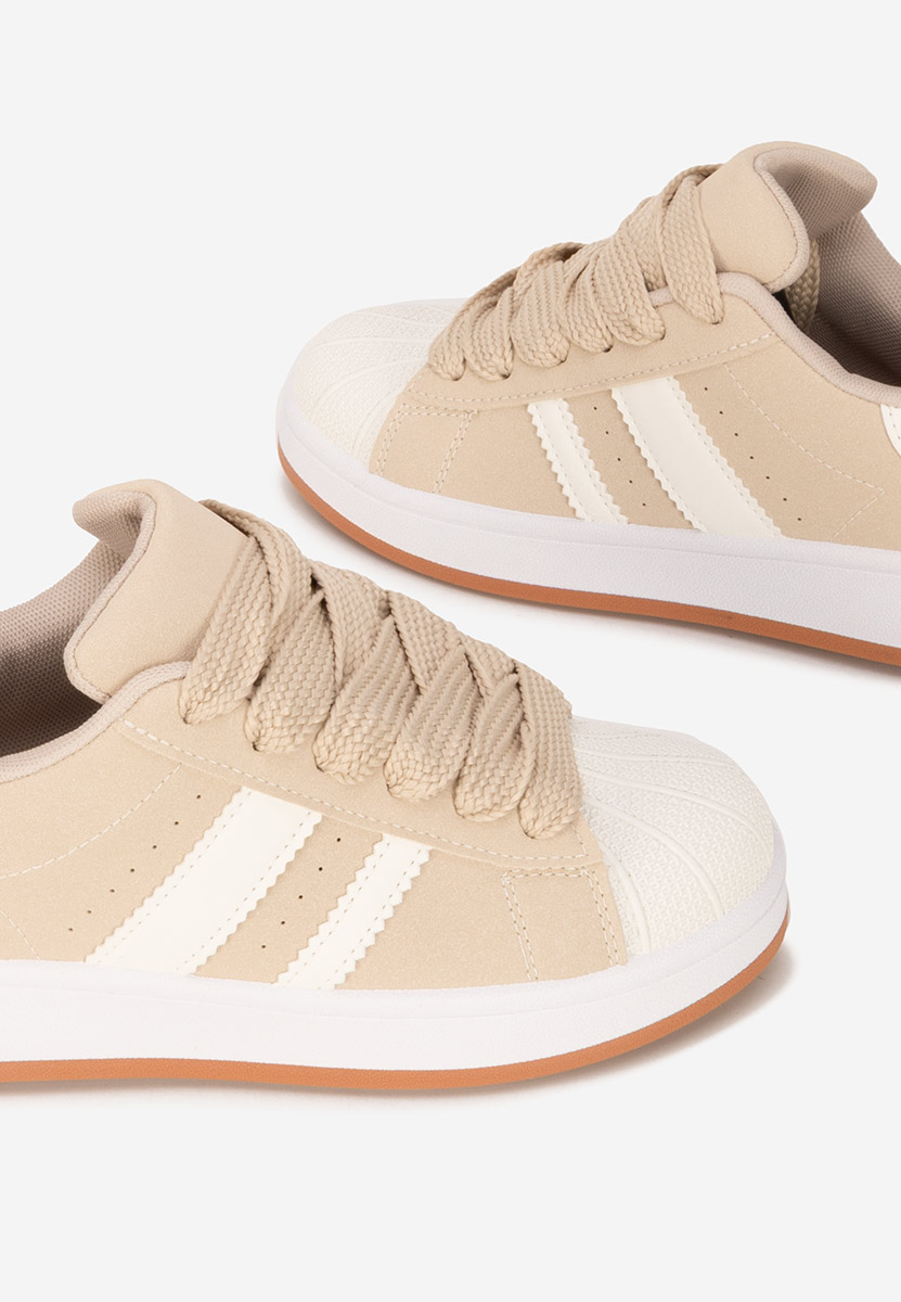 Beżowe sneakersy damskie Fiorenza