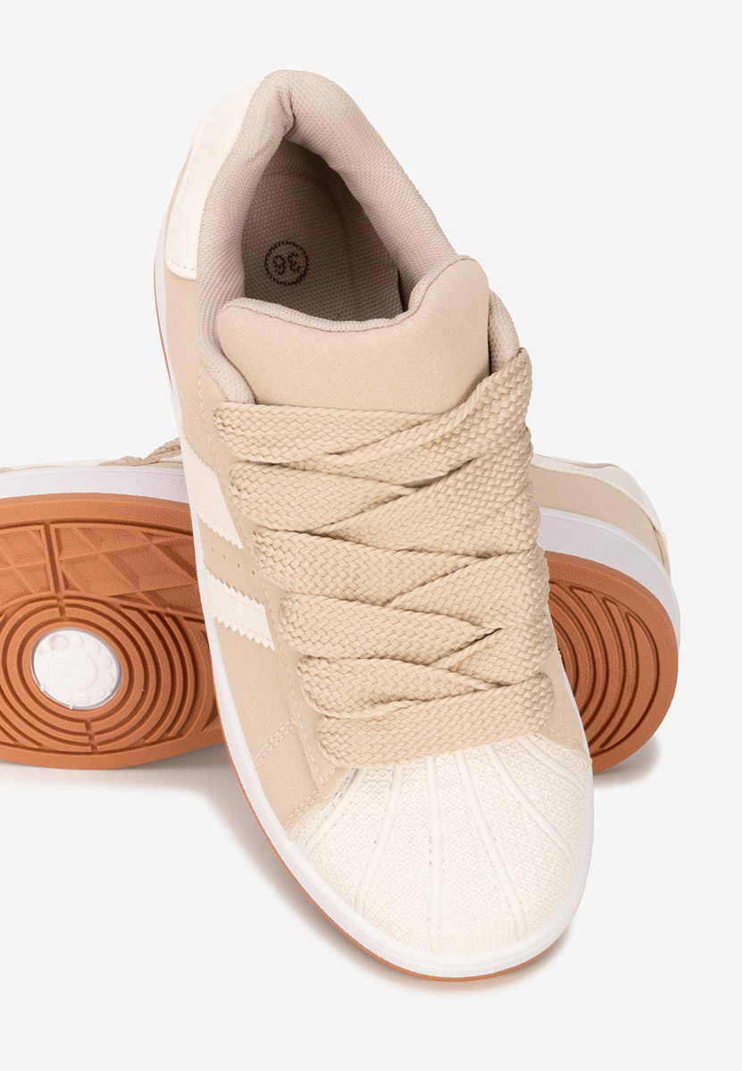 Beżowe sneakersy damskie Fiorenza